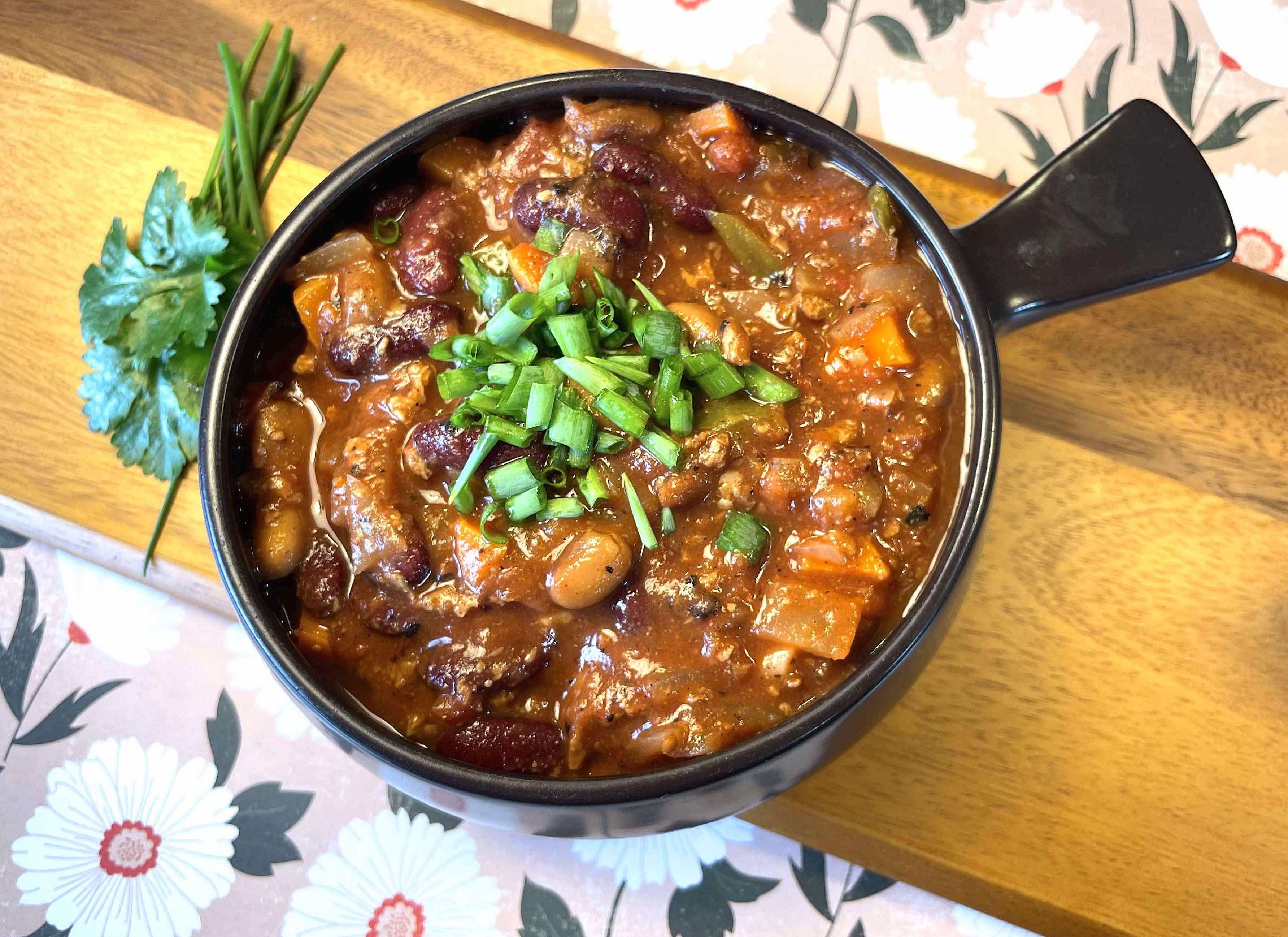 Vegan TVP Pinto Bean Chili ~ Oil-Free Optional ~ WFPB