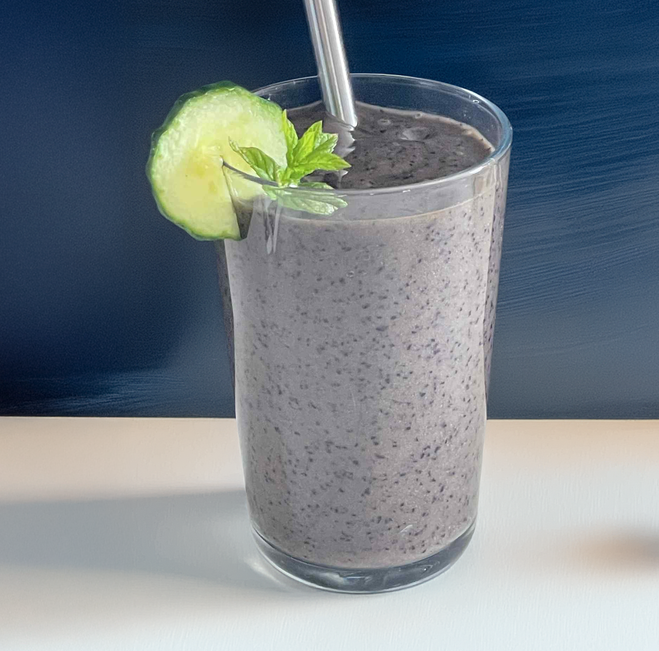 Refreshingly Ugly Blueberry Cucumber Antioxidant Boosting Power Smoothie