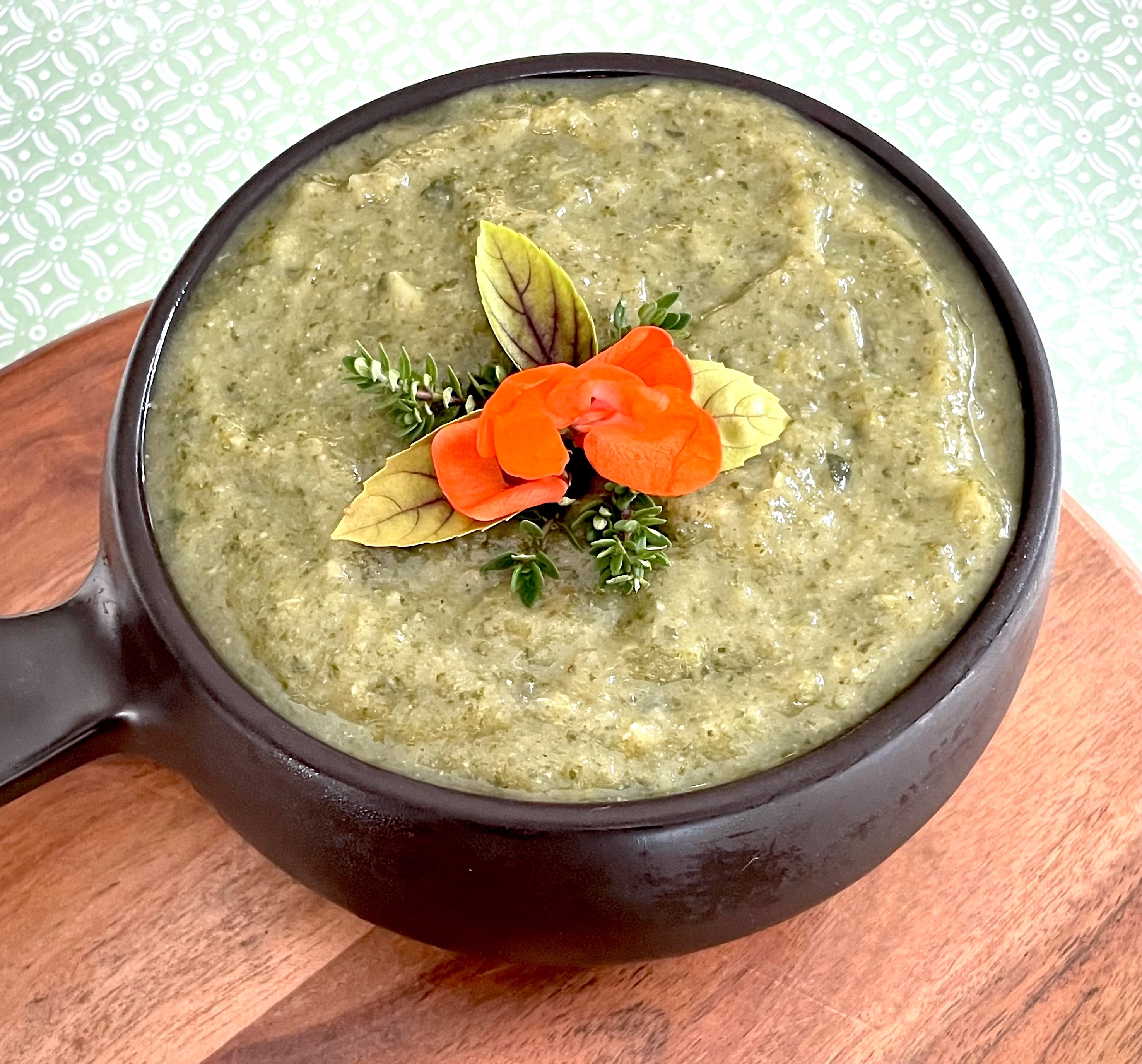 Creamy White Bean Zucchini Spinach Soup ~ WFPB ~ Oil-Free ~ Vegan