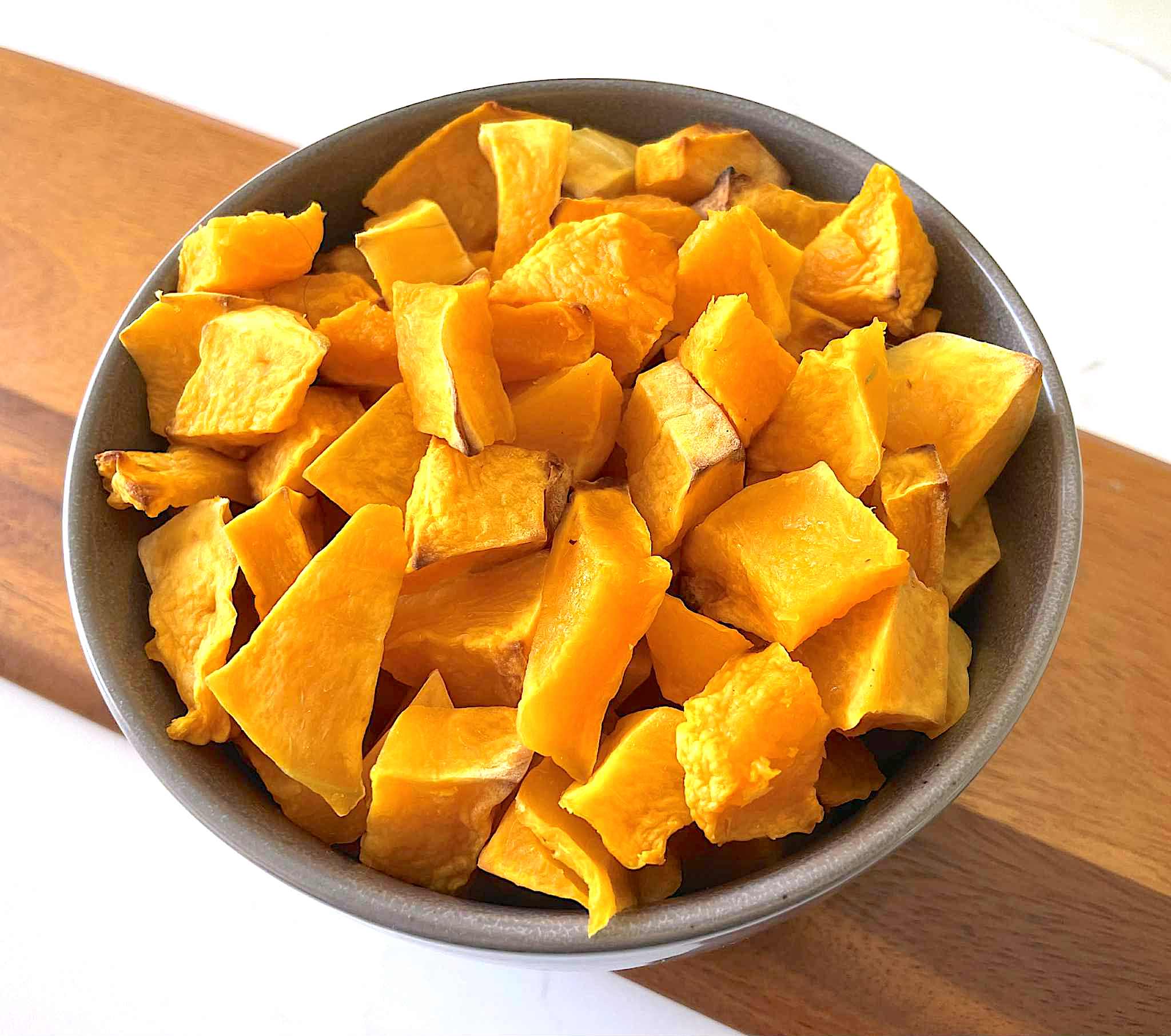 Oven Roasted Butternut Squash Cubed or Sliced ~ Oil-Free Method