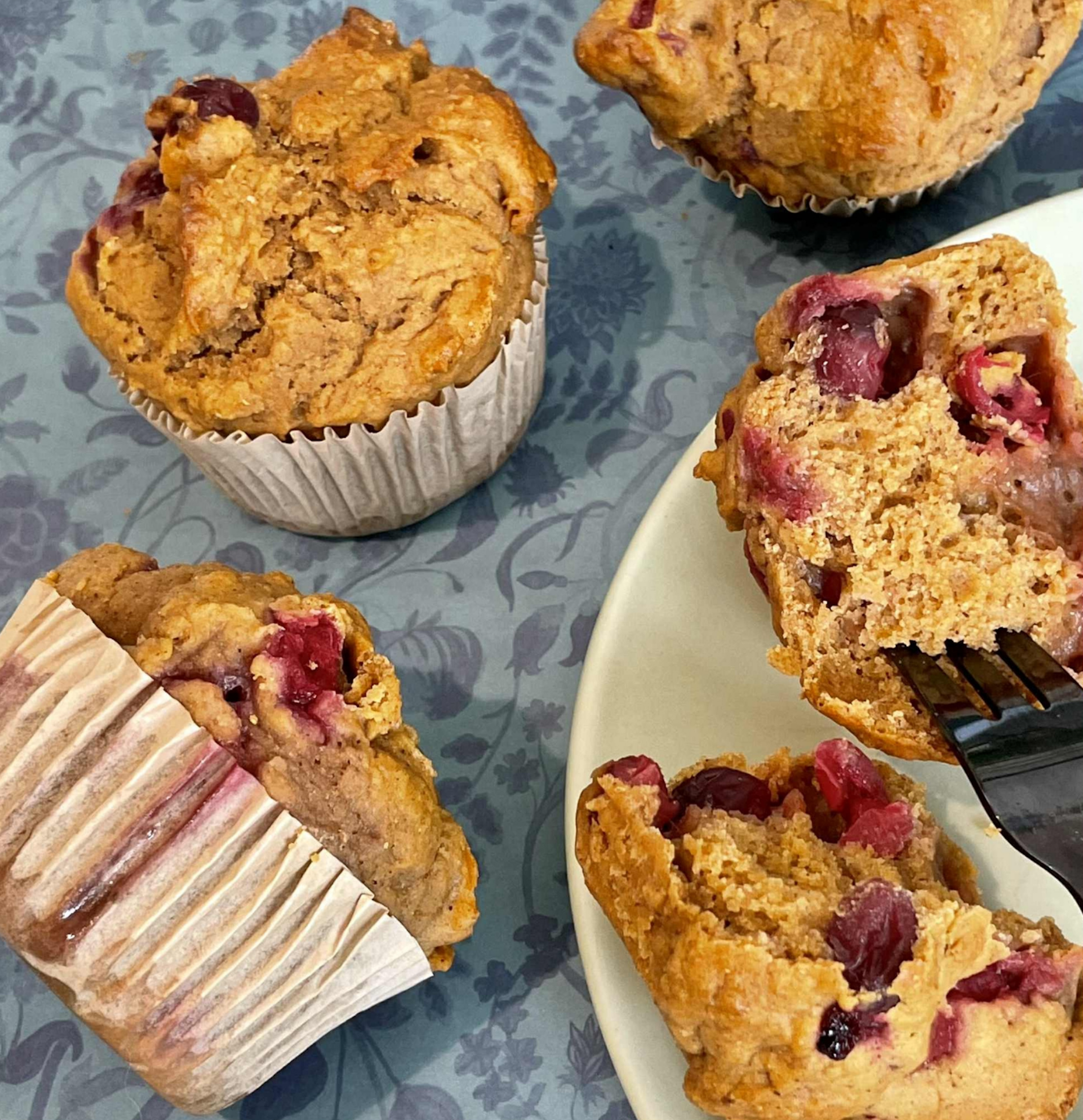 Vegan Sweet Potato Cranberry Muffins ~ Oil-Free ~ No Refined Sweeteners