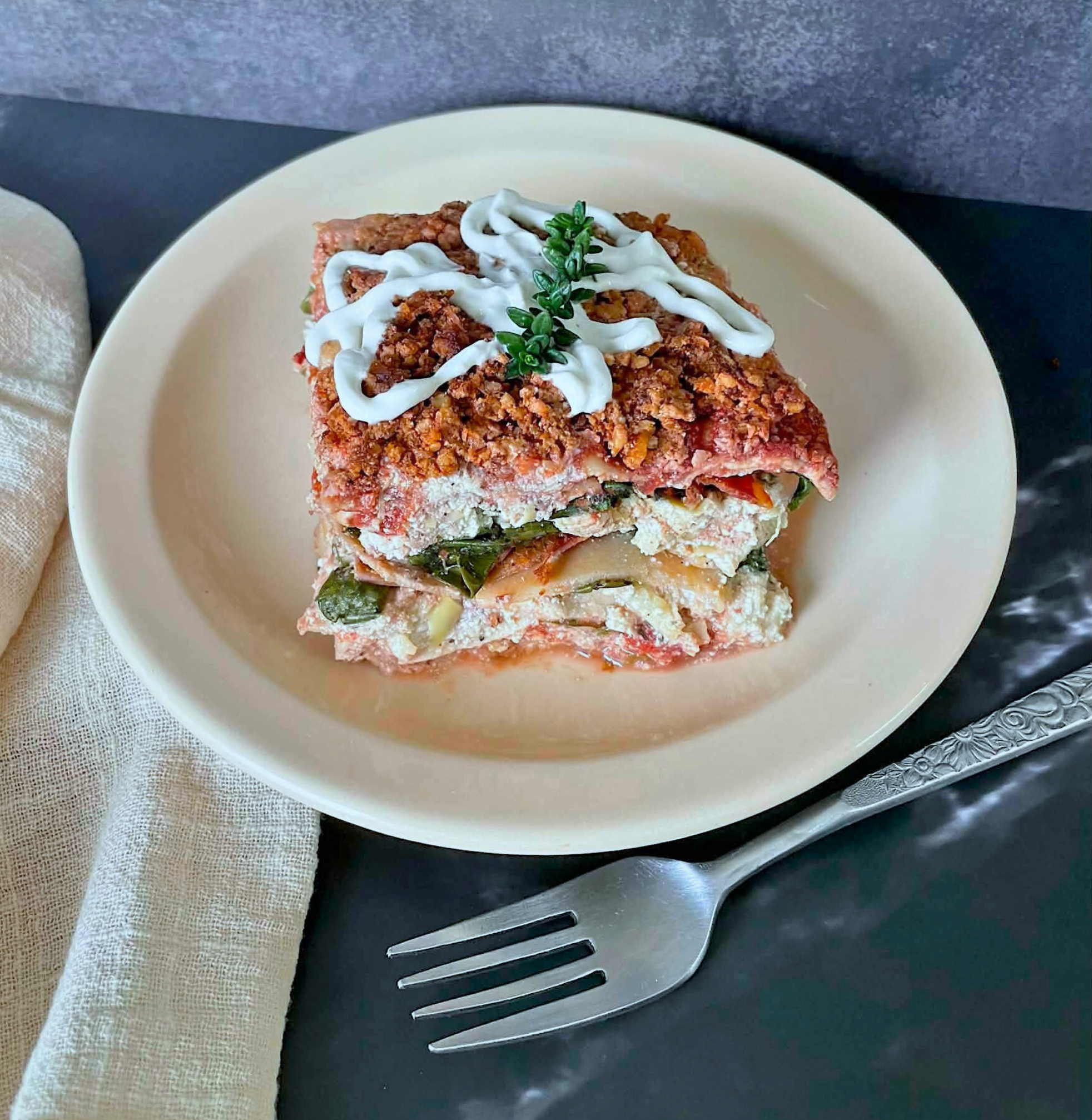 Vegan Spinach Artichoke Lasagna