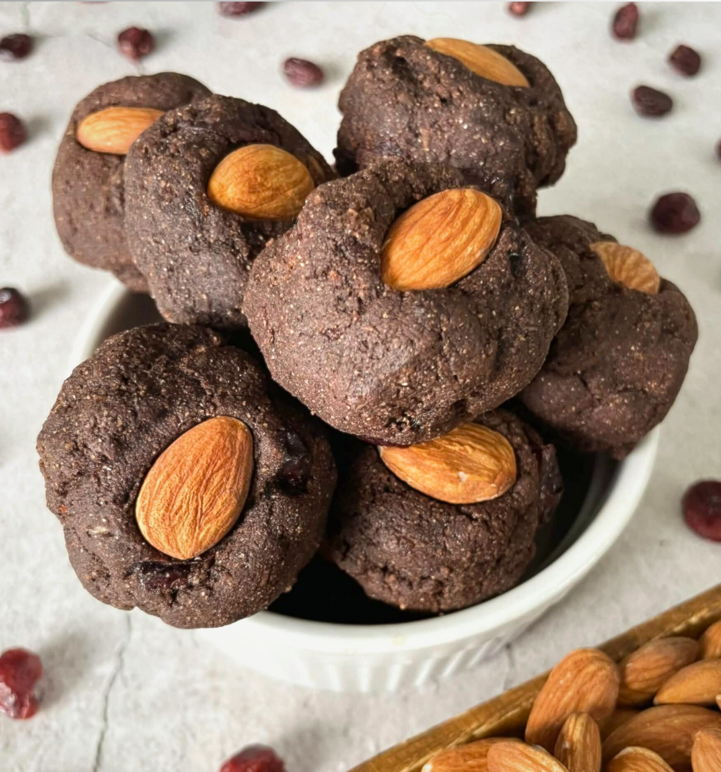 Carob Almond Energy Balls ~ Vegan, Gluten Free, Date Sweetened